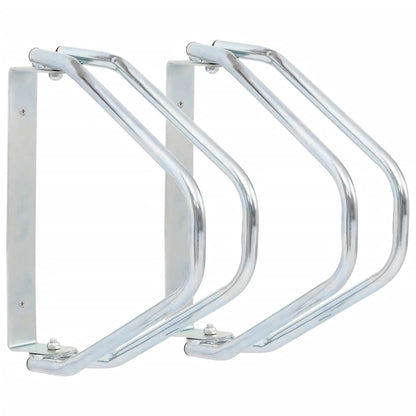 Fahrrad-Wandhalter 2er-Set aus verzinktem Stahl