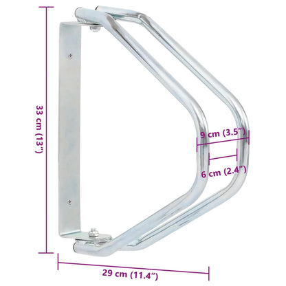 Fahrrad-Wandhalter 2er-Set aus verzinktem Stahl