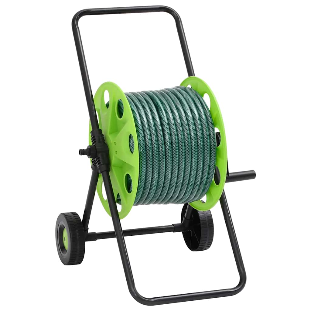 Schlauchwagen mit Schlauchanschluss-Set 0,75" 30 m PVC Gr�n