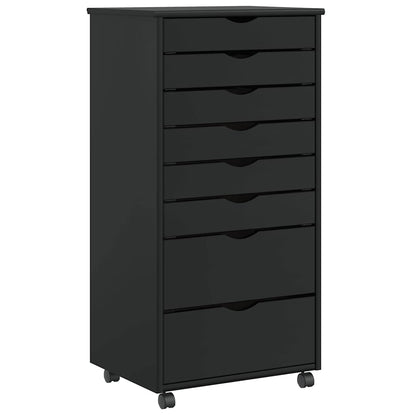 Rollcontainer MOSS – verschiedene Größen und Farben – Schwarz · 53 × 39 × 103 cm – Ansicht 2