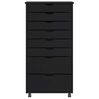 Rollcontainer MOSS – verschiedene Größen und Farben – Schwarz · 53 × 39 × 103 cm – Ansicht 3
