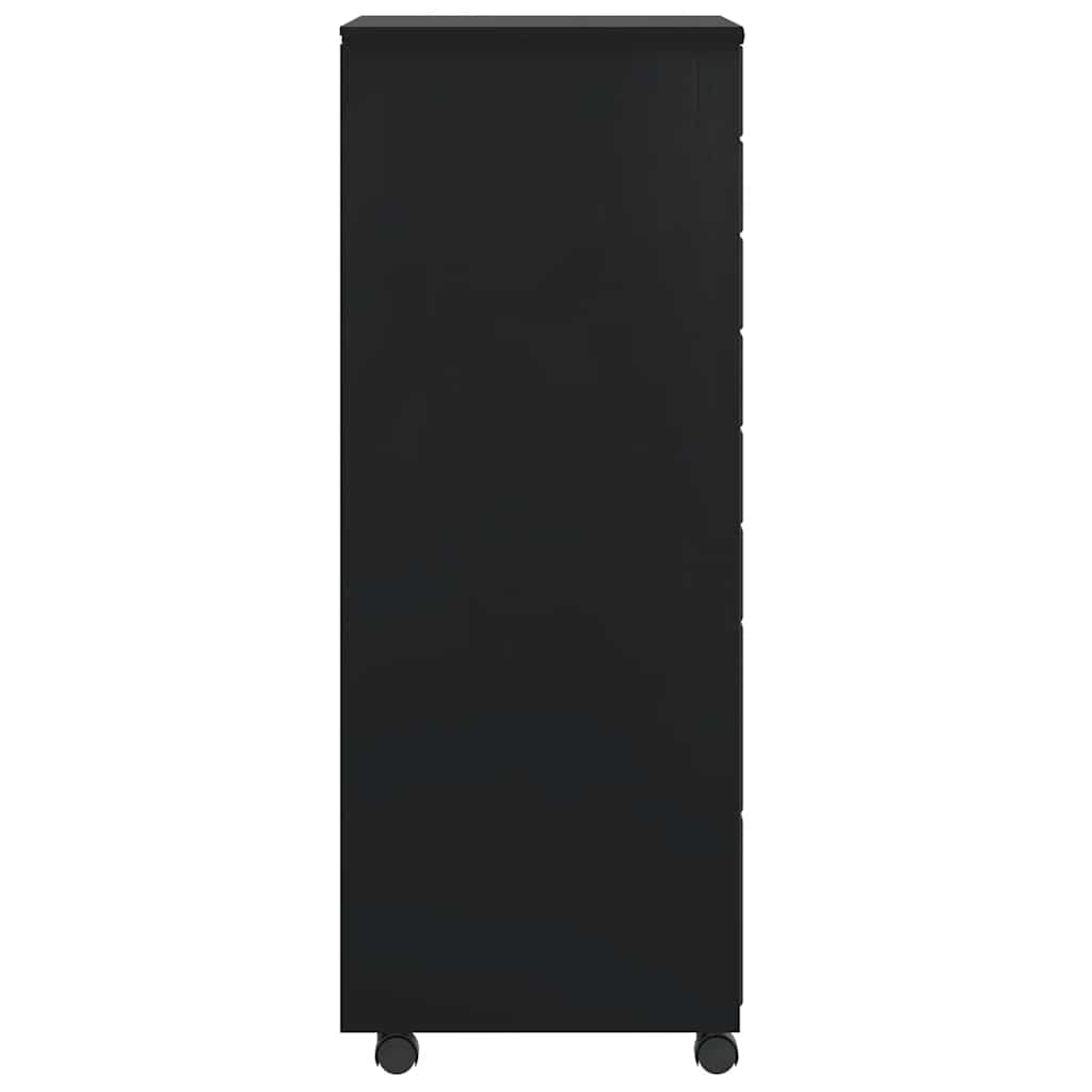 Rollcontainer MOSS – verschiedene Größen und Farben – Schwarz · 53 × 39 × 103 cm – Ansicht 4