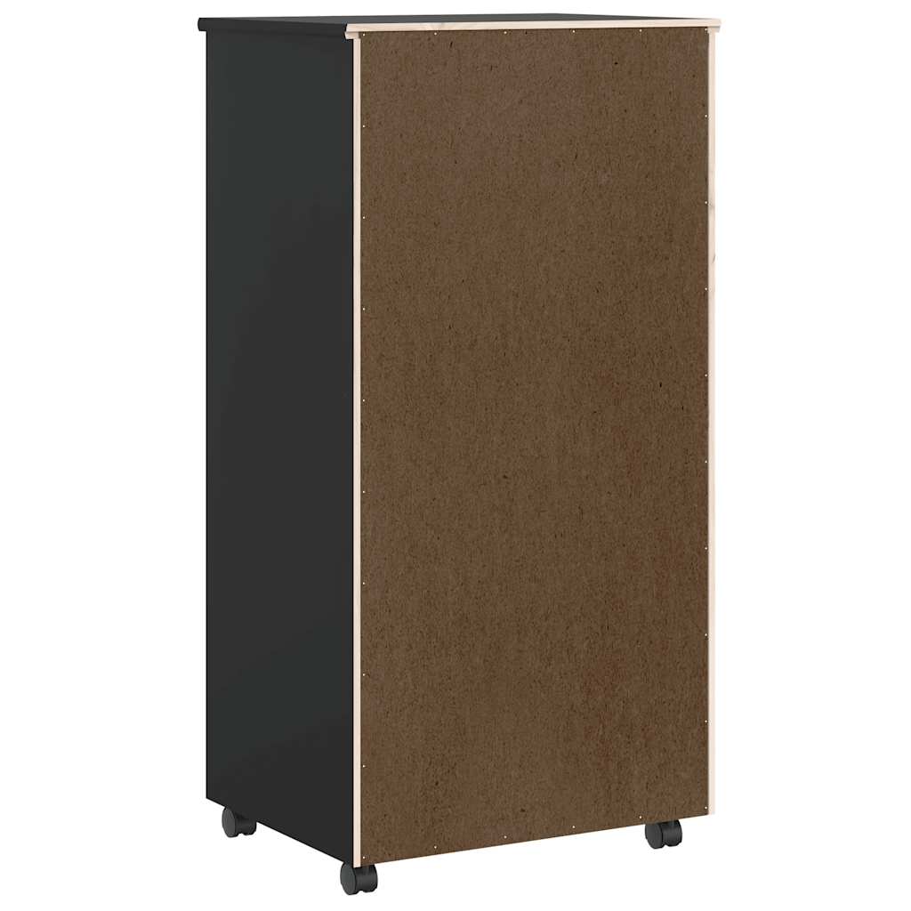 Rollcontainer MOSS – verschiedene Größen und Farben – Schwarz · 53 × 39 × 103 cm – Ansicht 5