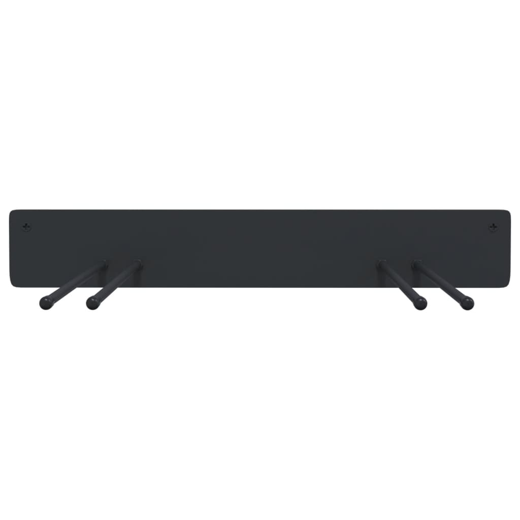 Ger�tehalter Wandmontage 4 Stk. Schwarz Stahl