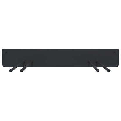Ger�tehalter Wandmontage 4 Stk. Schwarz Stahl