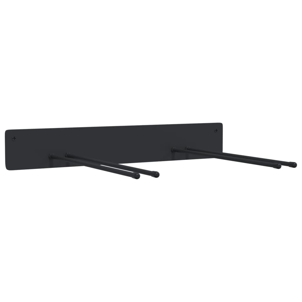 Ger�tehalter Wandmontage 4 Stk. Schwarz Stahl