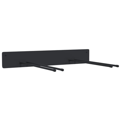 Ger�tehalter Wandmontage 4 Stk. Schwarz Stahl