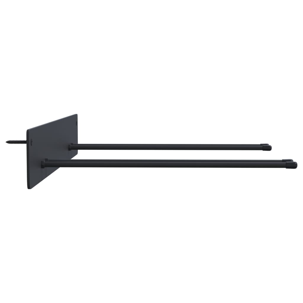 Ger�tehalter Wandmontage 4 Stk. Schwarz Stahl