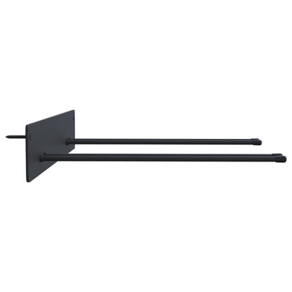 Ger�tehalter Wandmontage 4 Stk. Schwarz Stahl