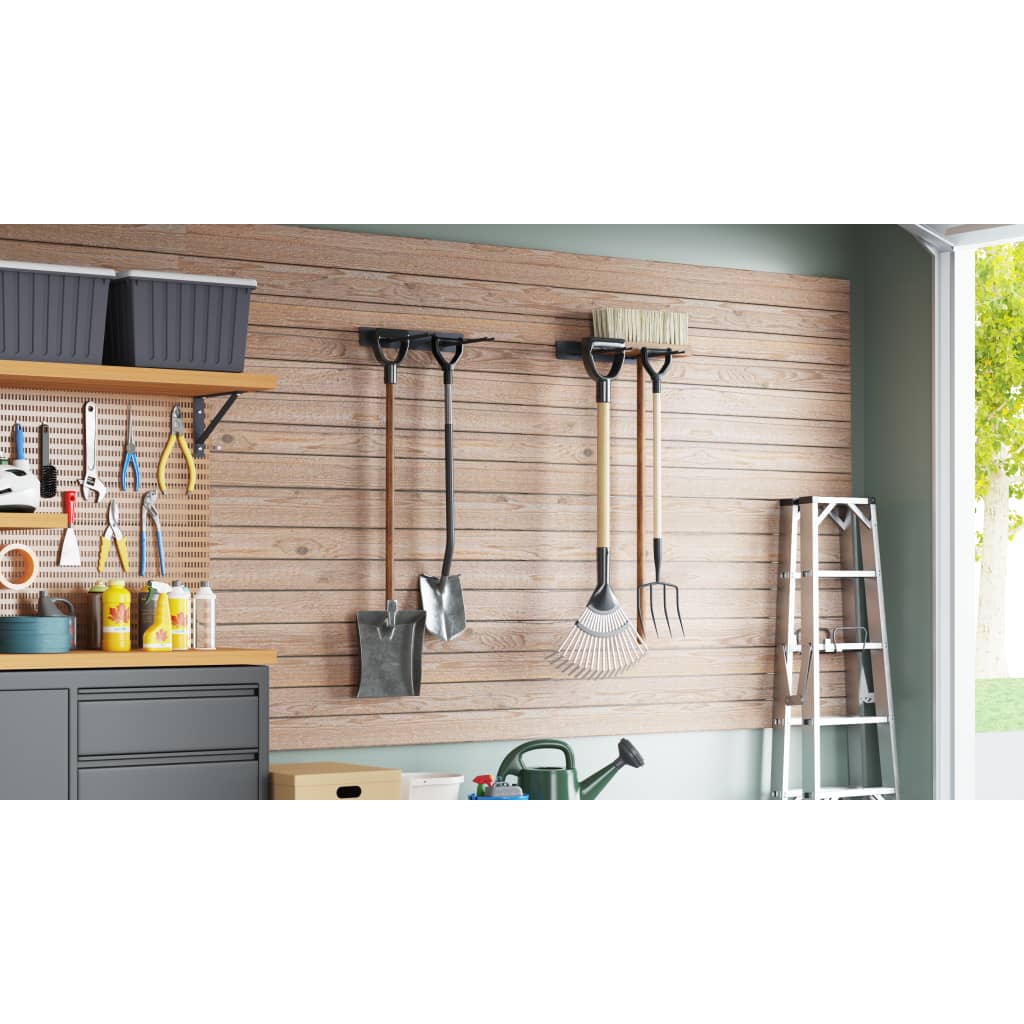 Ger�tehalter Wandmontage 2 Stk. Schwarz Stahl