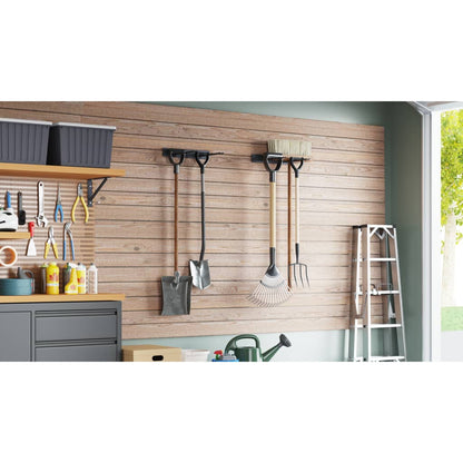 Ger�tehalter Wandmontage 2 Stk. Schwarz Stahl