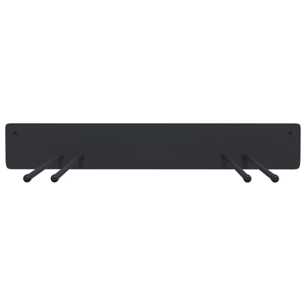 Ger�tehalter Wandmontage 2 Stk. Schwarz Stahl