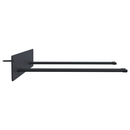 Ger�tehalter Wandmontage 2 Stk. Schwarz Stahl