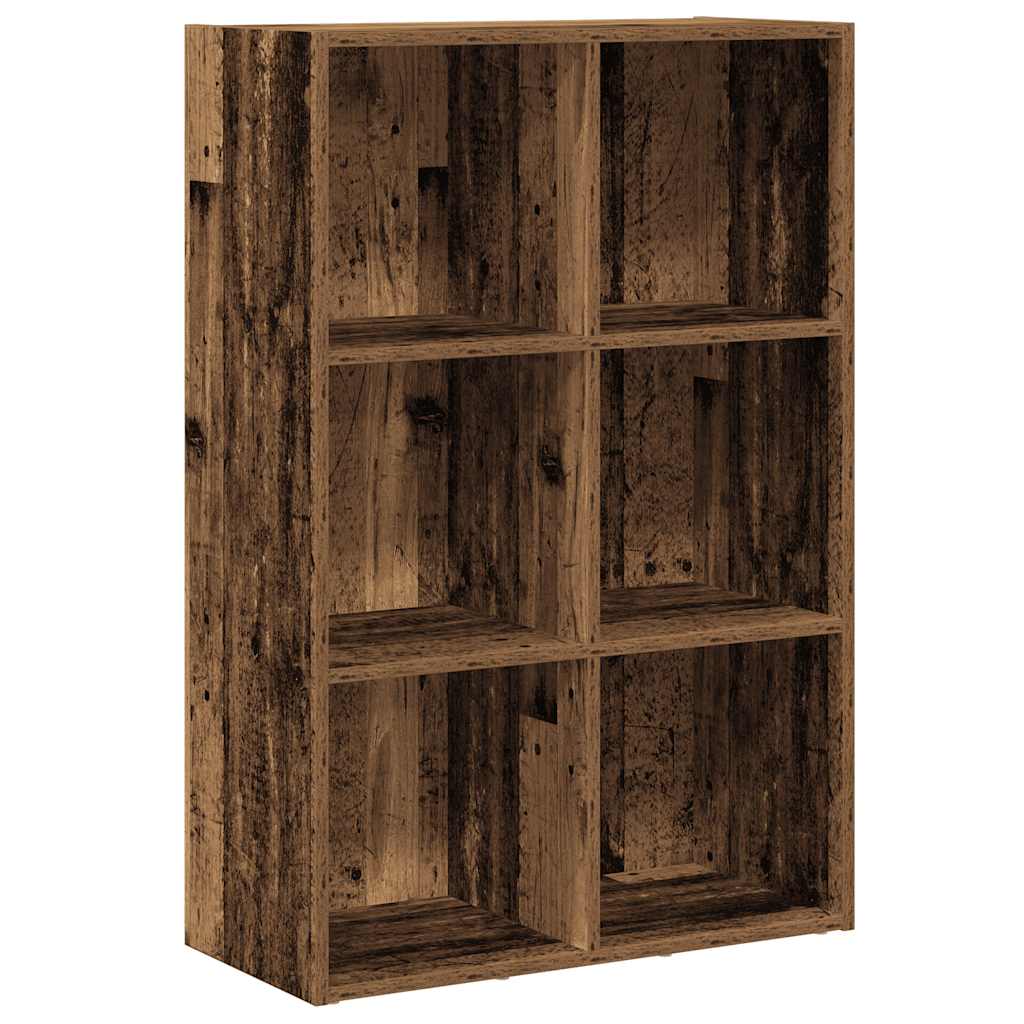 Bücherregal / Sideboard – Altholz-Optik, 66 × 30 × 98 cm