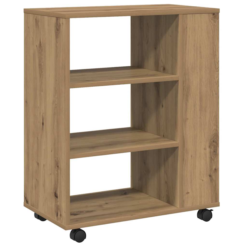 Rollcontainer mit offenen Fächern – Artisan-Eiche