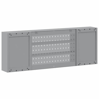 Werkzeugschrank Schwarz und Grau 150 x 20 x 55 cm Stahl