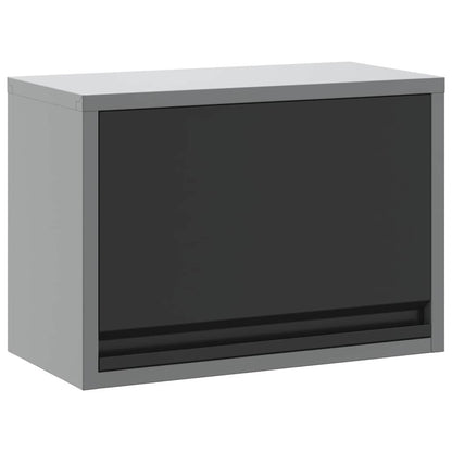 Werkzeugschrank Schwarz und Grau 50 x 25 x 35 cm Stahl