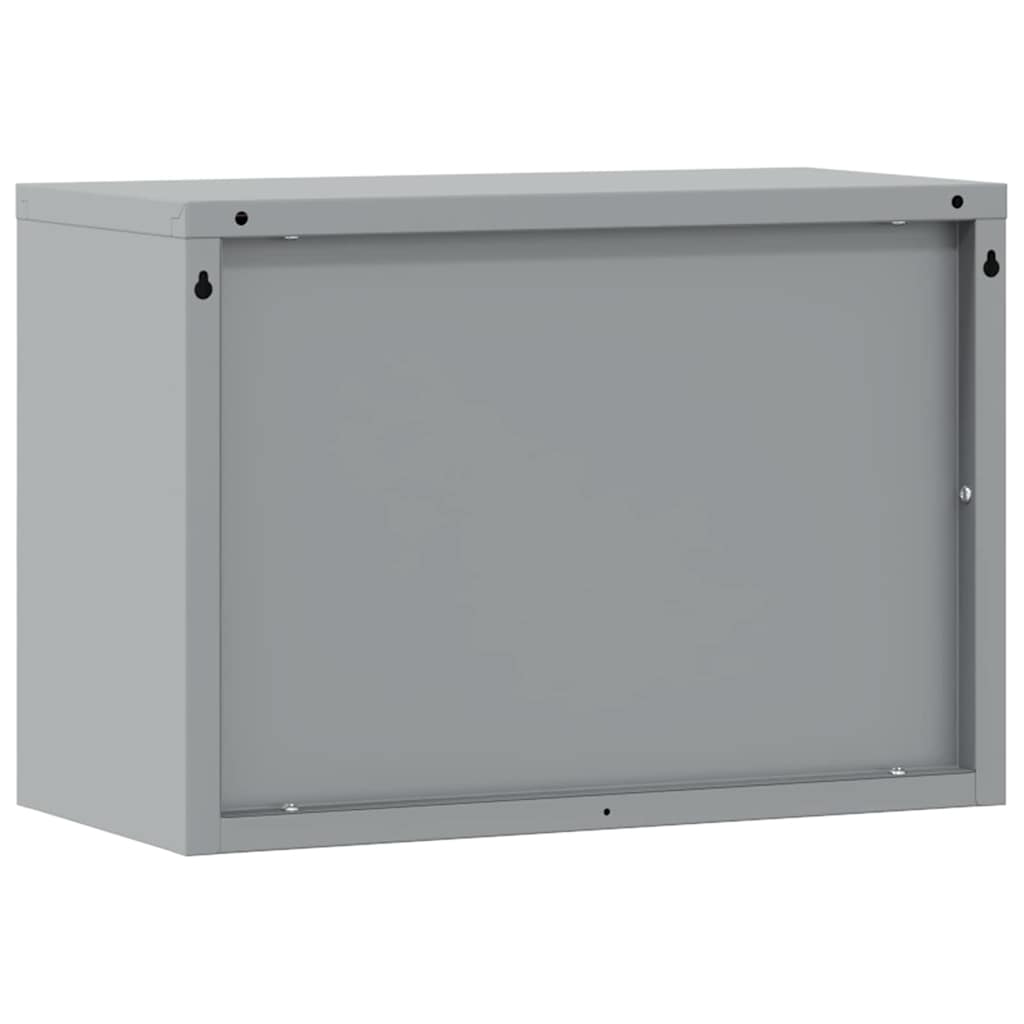 Werkzeugschrank Schwarz und Grau 50 x 25 x 35 cm Stahl