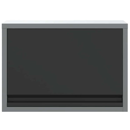 Werkzeugschrank Schwarz und Grau 50 x 25 x 35 cm Stahl