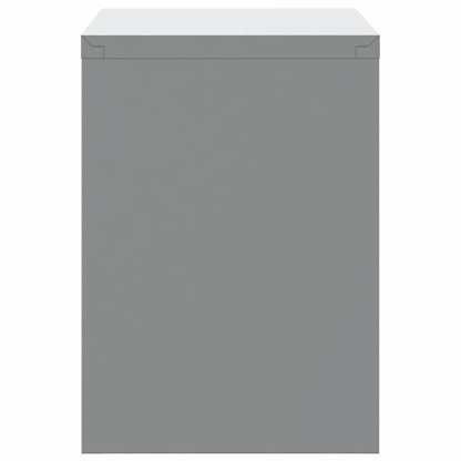 Werkzeugschrank Schwarz und Grau 50 x 25 x 35 cm Stahl