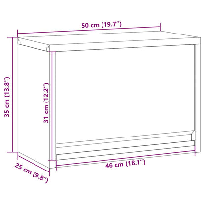 Werkzeugschrank Schwarz und Grau 50 x 25 x 35 cm Stahl