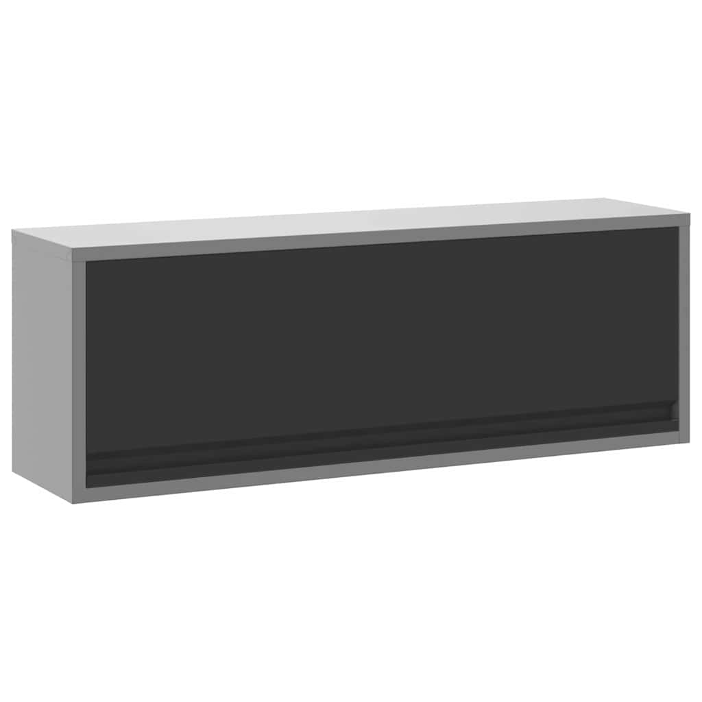 Werkzeugschrank Schwarz und Grau 100 x 25 x 35 cm Stahl