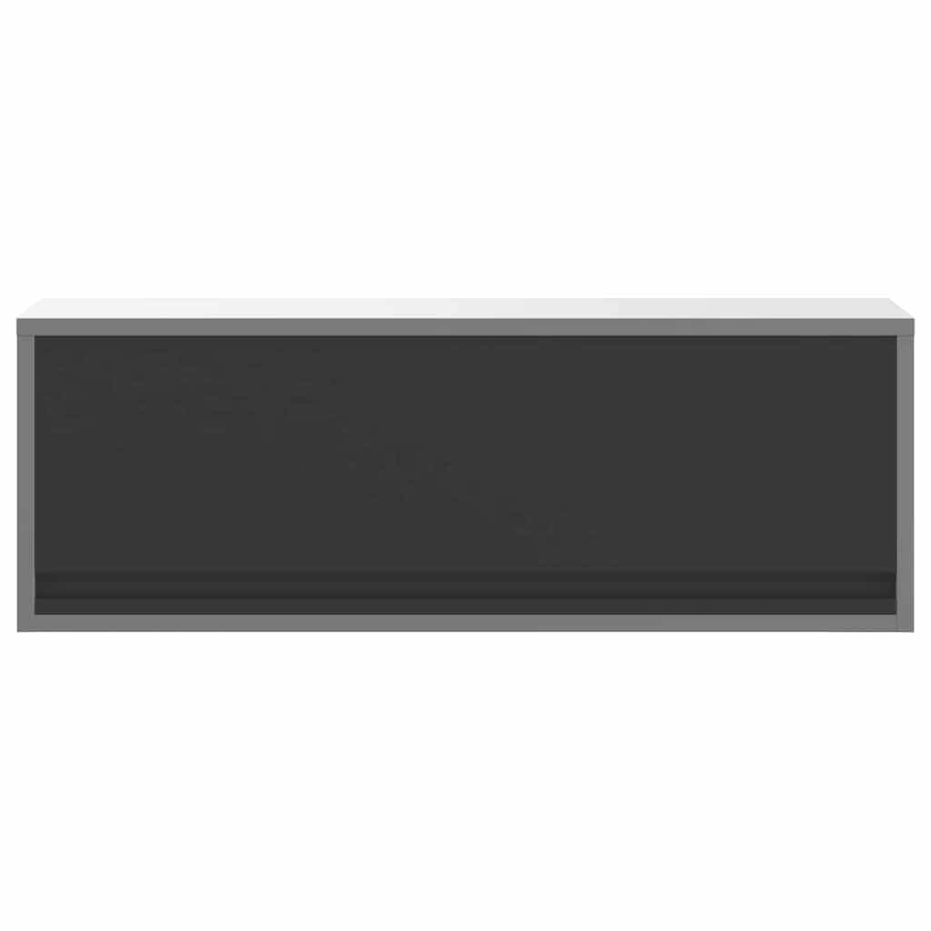 Werkzeugschrank Schwarz und Grau 100 x 25 x 35 cm Stahl
