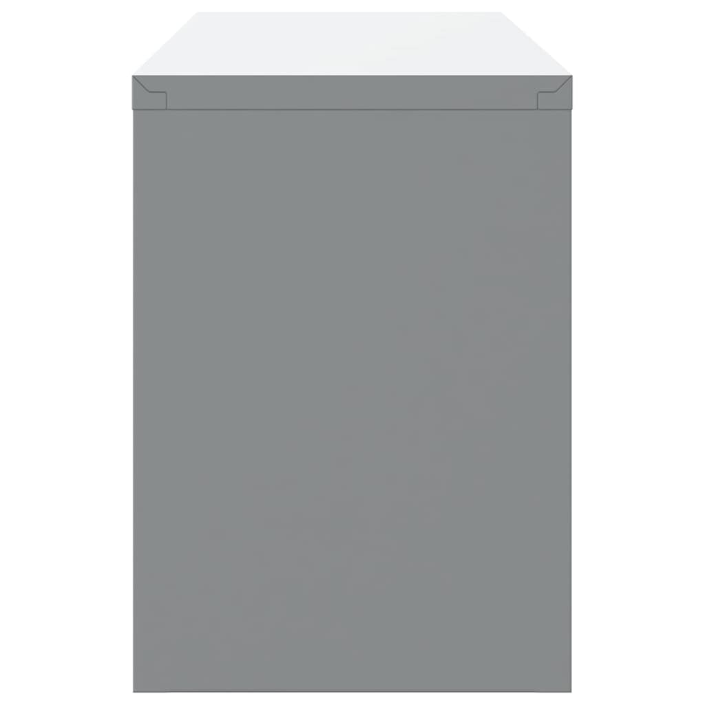 Werkzeugschrank Schwarz und Grau 100 x 25 x 35 cm Stahl