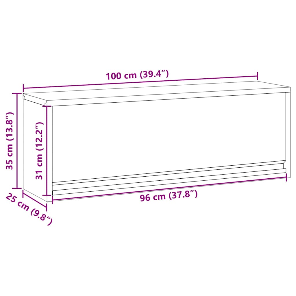 Werkzeugschrank Schwarz und Grau 100 x 25 x 35 cm Stahl