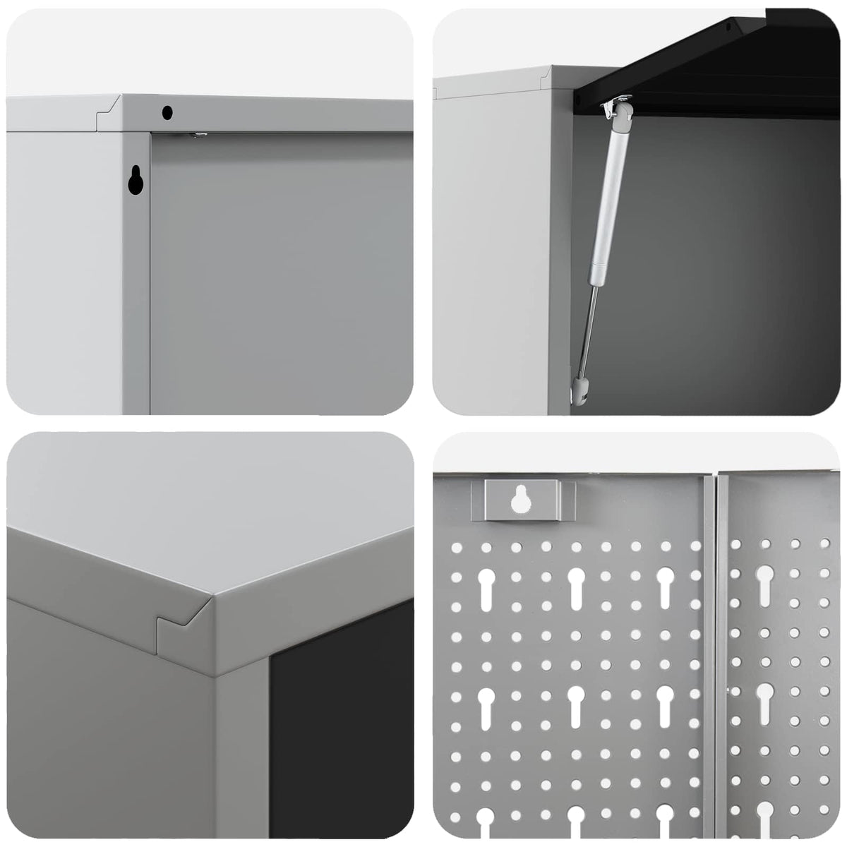 Werkstattschrank-Systeme – verschiedene Ausführungen und Farben – Schwarz · 100 cm · 5 Schubladen + 1 Tür – Ansicht 12