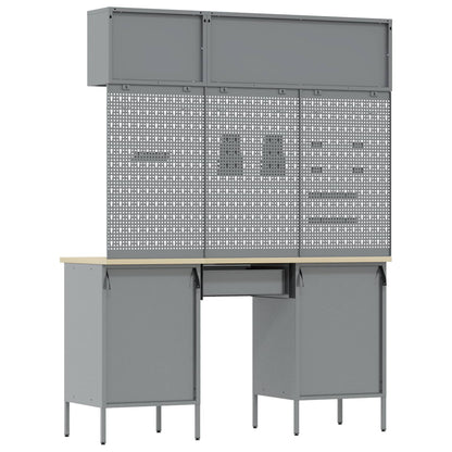 Werkstattschrank-Systeme – verschiedene Ausführungen und Farben – Schwarz · 8 Schubladen + Speicher · Variante B – Ansicht 10
