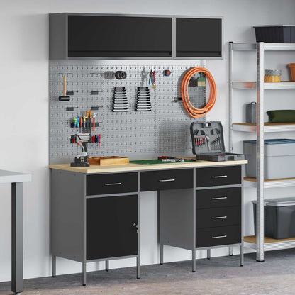 Werkstattschrank-Systeme – verschiedene Ausführungen und Farben – Schwarz · 8 Schubladen + Speicher · Variante C – Ansicht 1