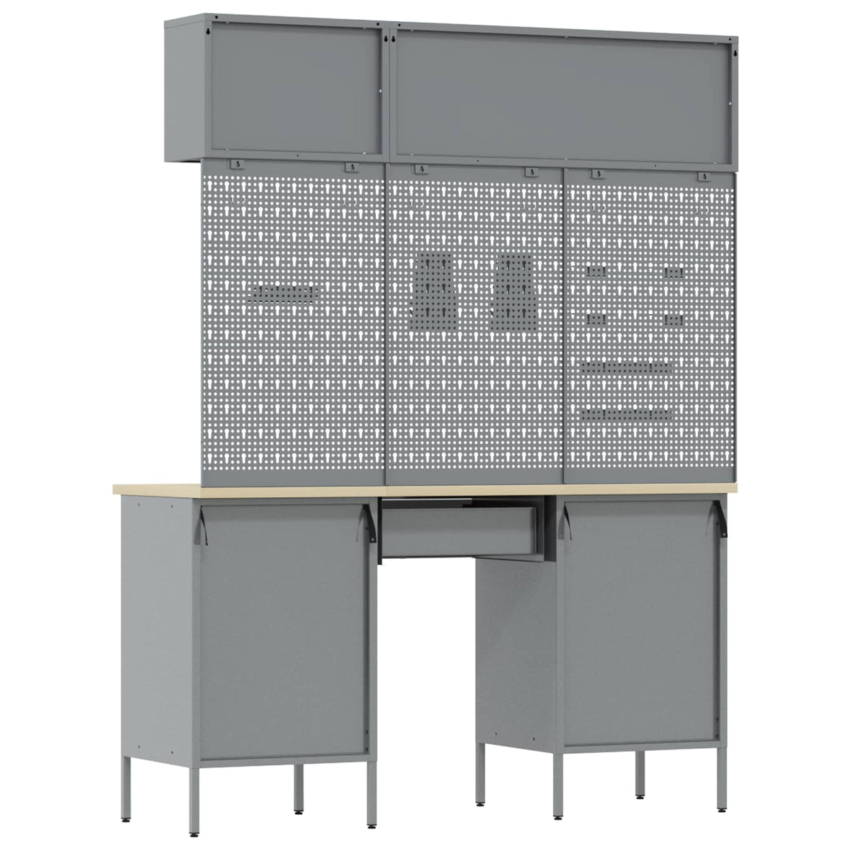 Werkstattschrank-Systeme – verschiedene Ausführungen und Farben – Schwarz · 8 Schubladen + Speicher · Variante C – Ansicht 10