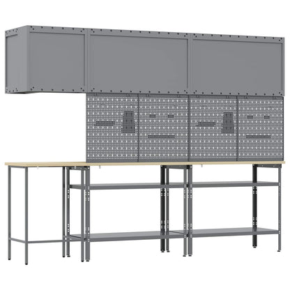 Werkstattschrank-Systeme – verschiedene Ausführungen und Farben – Schwarz · 10 Regale – Ansicht 9