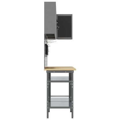 Werkstattschrank-Systeme – verschiedene Ausführungen und Farben – Schwarz · 10 Regale – Ansicht 7