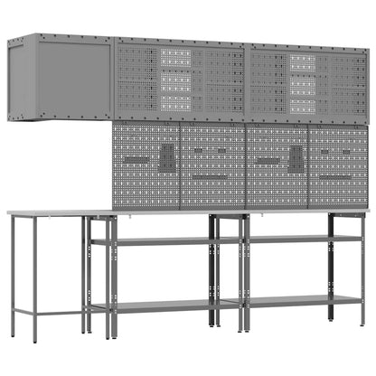 Werkstattschrank-Systeme – verschiedene Ausführungen und Farben – Schwarz · 10 Regale · Variante B – Ansicht 8