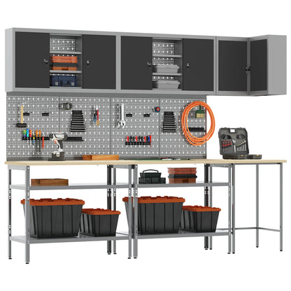 Werkstattschrank-Systeme – verschiedene Ausführungen und Farben – Schwarz · 10 Regale · Variante B – Ansicht 2