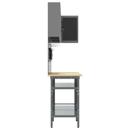 Werkstattschrank-Systeme – verschiedene Ausführungen und Farben – Schwarz · 10 Regale · Variante B – Ansicht 7