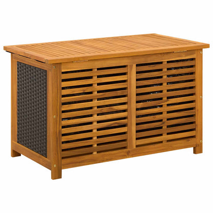 Gartenlagerboxen aus Akazienholz – verschiedene Größen und Farben – Schwarz · 90 cm – Ansicht 6
