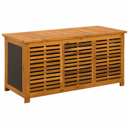 Gartenlagerboxen aus Akazienholz – verschiedene Größen und Farben – Schwarz · 113 cm – Ansicht 6