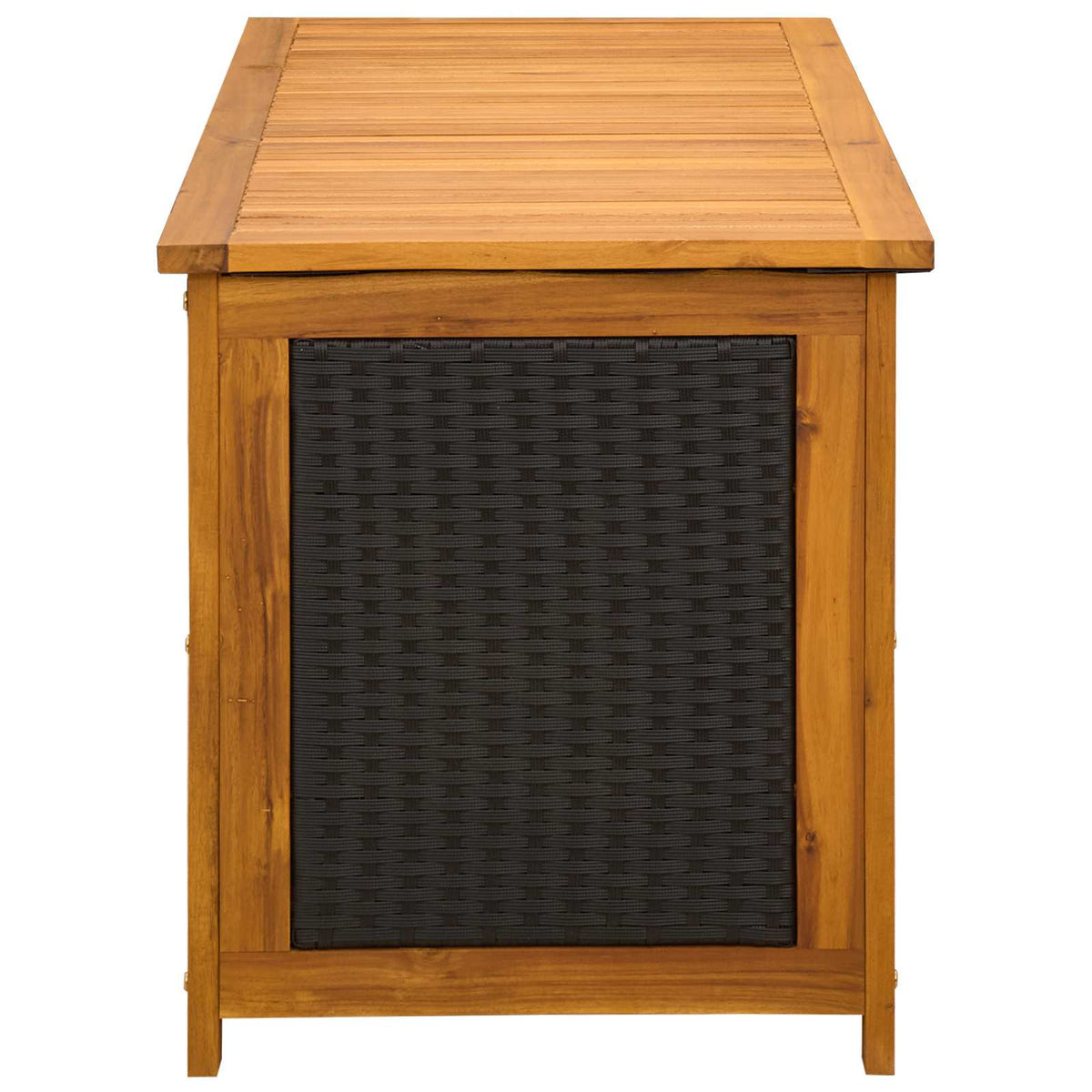 Gartenlagerboxen aus Akazienholz – verschiedene Größen und Farben – Schwarz · 113 cm – Ansicht 5