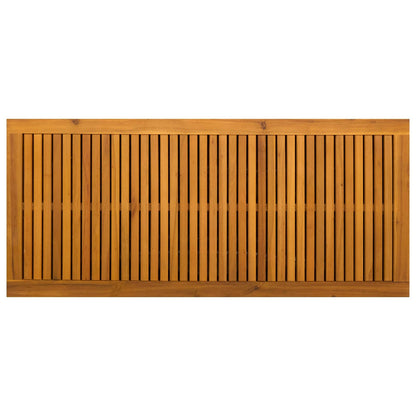 Gartenlagerbox 185 L Massivholz Akazie 113 x 50 x 56 cm Schwarz
