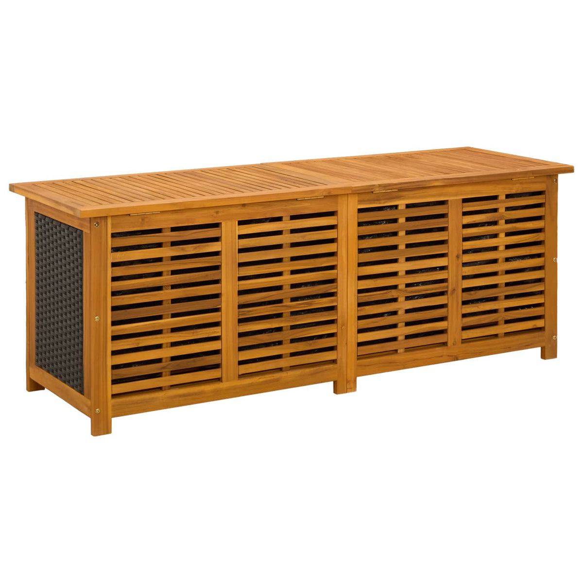 Gartenlagerboxen aus Akazienholz – verschiedene Größen und Farben – Schwarz · 150 cm – Ansicht 6