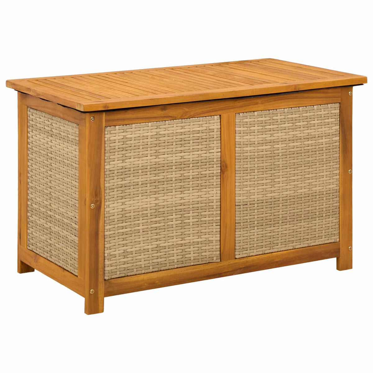 Gartenlagerboxen aus Akazienholz – verschiedene Größen und Farben – Beige · 90 cm – Ansicht 2