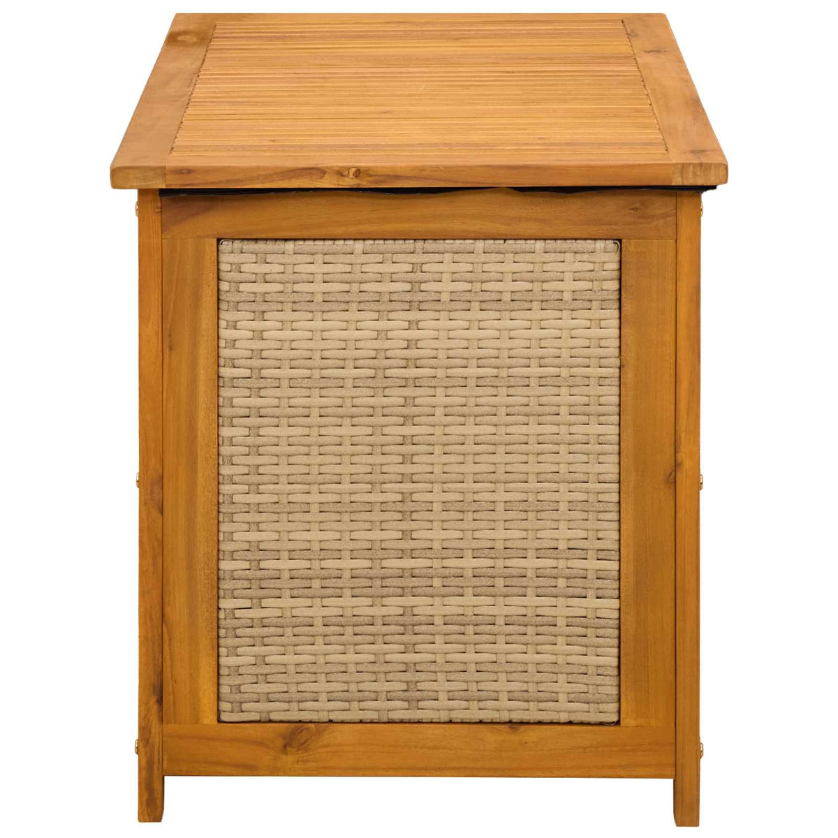 Gartenlagerboxen aus Akazienholz – verschiedene Größen und Farben – Beige · 90 cm – Ansicht 5