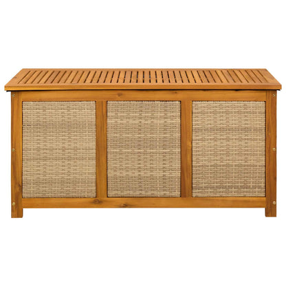 Gartenlagerboxen aus Akazienholz – verschiedene Größen und Farben – Beige · 113 cm – Ansicht 4