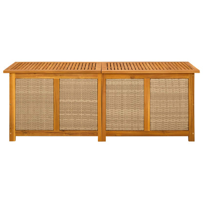 Gartenlagerboxen aus Akazienholz – verschiedene Größen und Farben – Beige · 150 cm – Ansicht 4