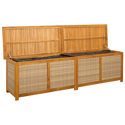 Gartenlagerboxen aus Akazienholz – verschiedene Größen und Farben – Beige · 200 cm – Ansicht 3