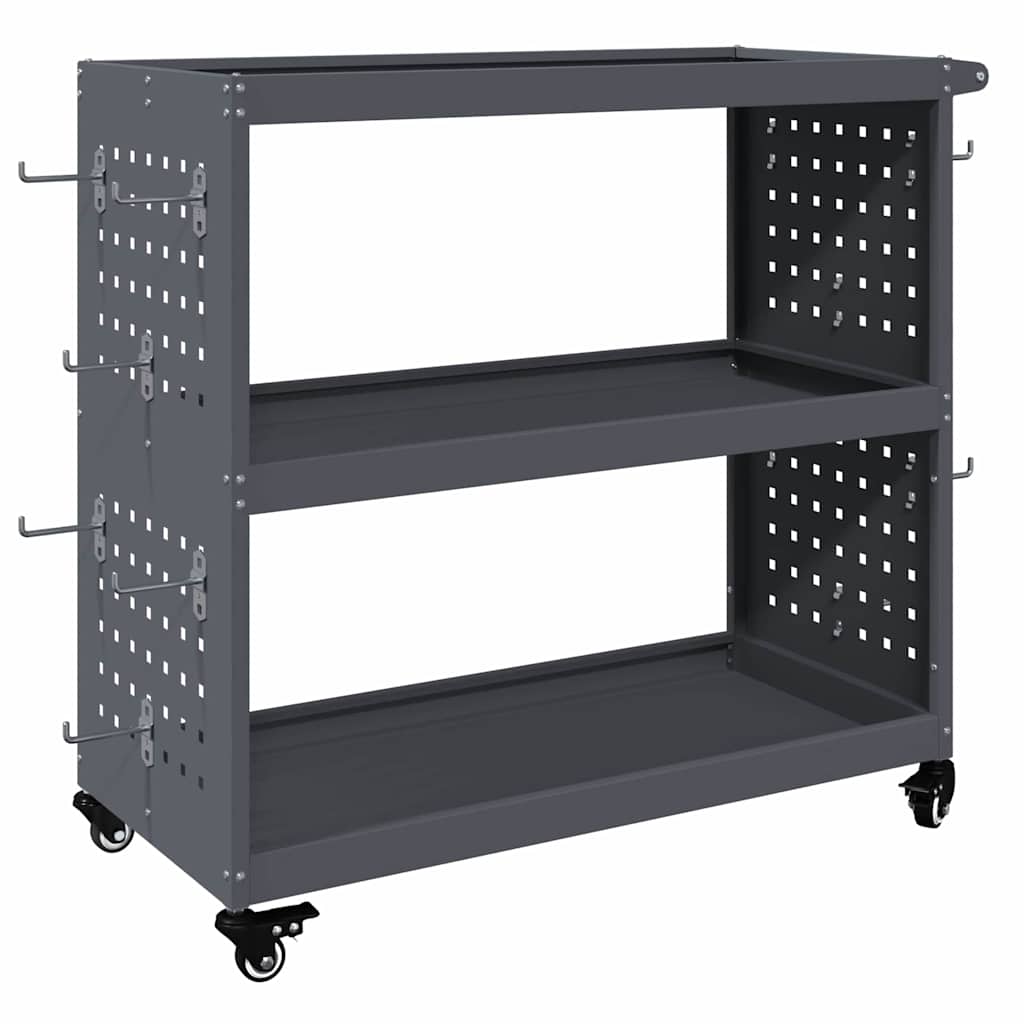Werkzeugwagen Anthrazit 75 x 35 x 73 cm Kaltgewalzter Stahl