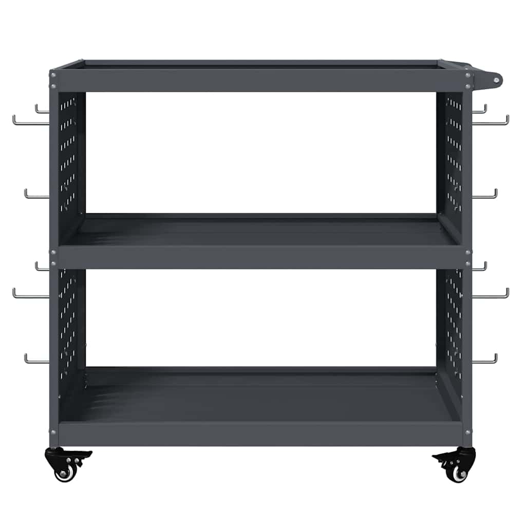 Werkzeugwagen Anthrazit 75 x 35 x 73 cm Kaltgewalzter Stahl